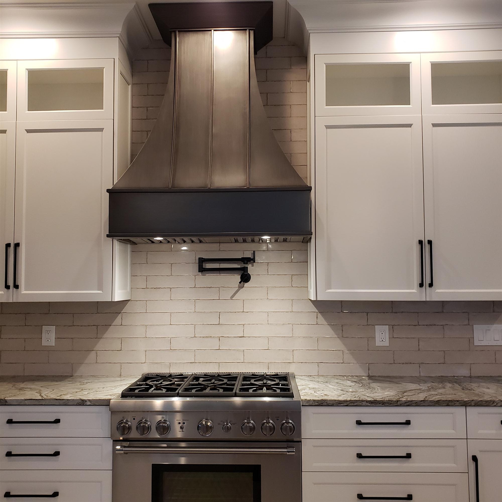 Custom Kitchen Exhaust Hood with Brass Inlay Custom Color on Maple -  Clearwater, FL Patch