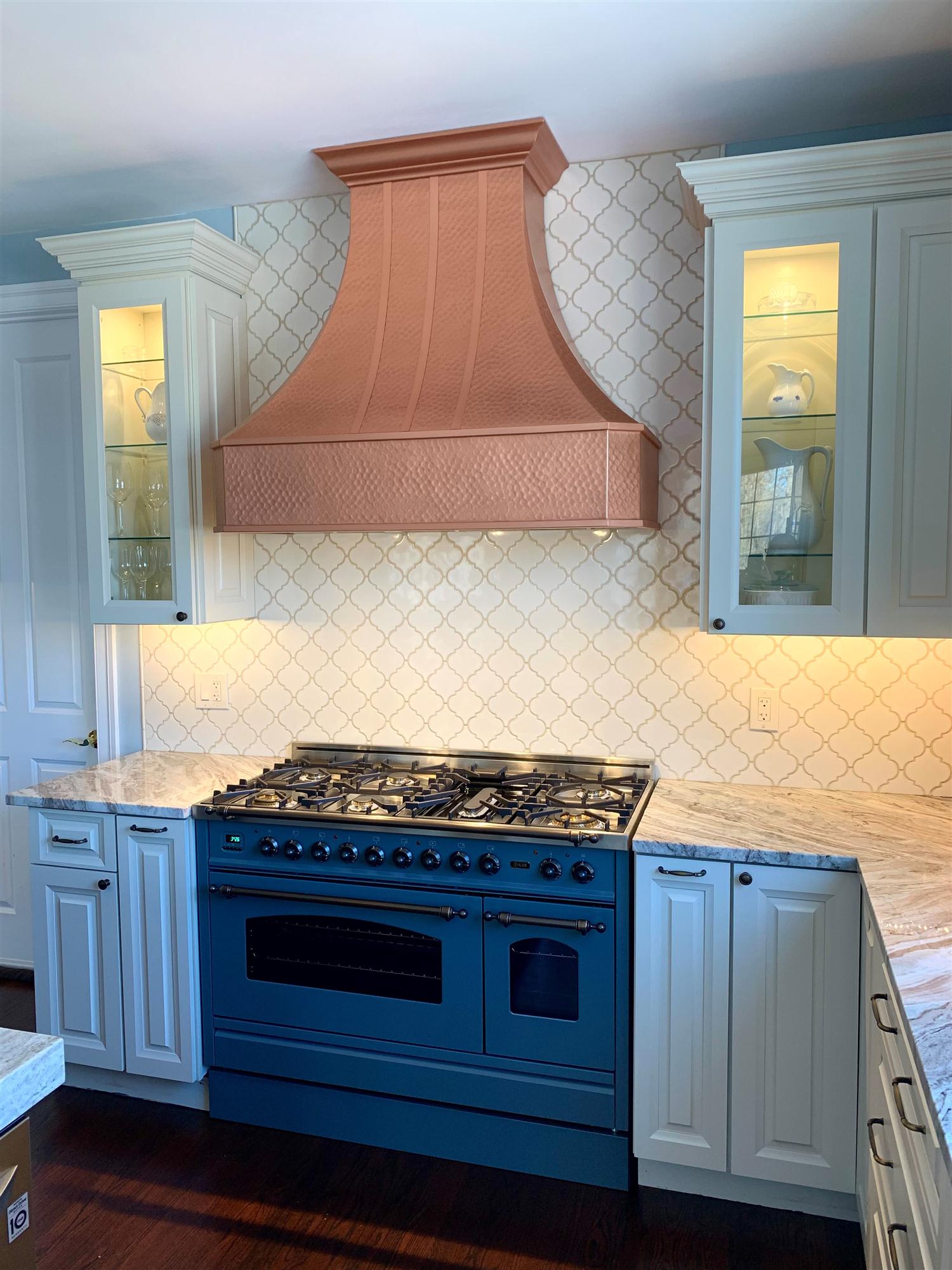 Custom Built Venetian Copper Range Hood