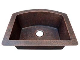 Copper Kitchen Sink Traditional Under/Over Mount Arched Single Bowl American Kitchen Hoods Soft Hammering