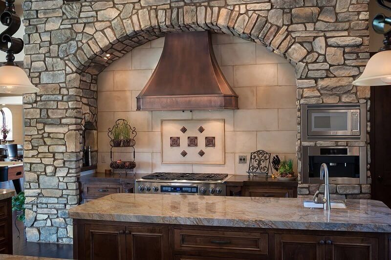 Artisan Custom-Built Wall-Mounted Copper Stove Hood