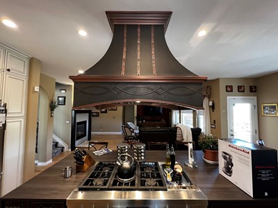 Industrial copper range hoods: 6 custom styles - See 70+ kitchen photos