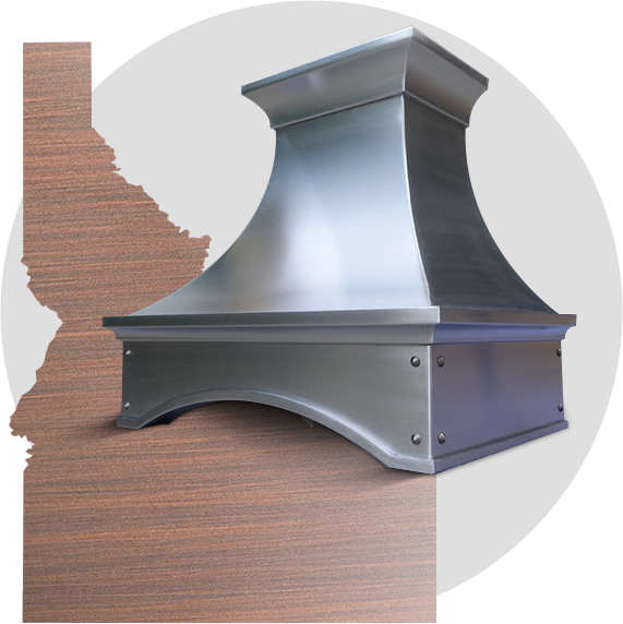 Shop pre-built and custom range hoods for Idaho kitchens online