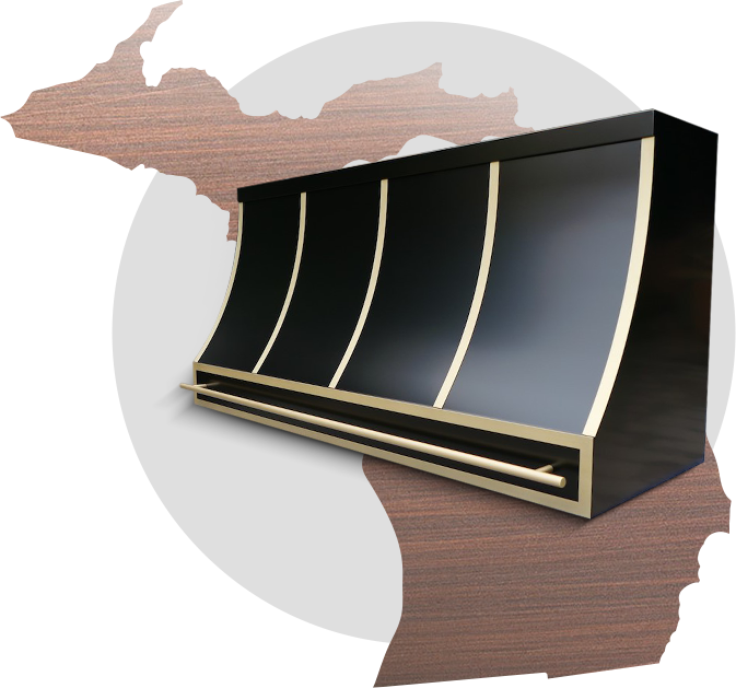 Top quality Michigan kitchen custom range hood for sale