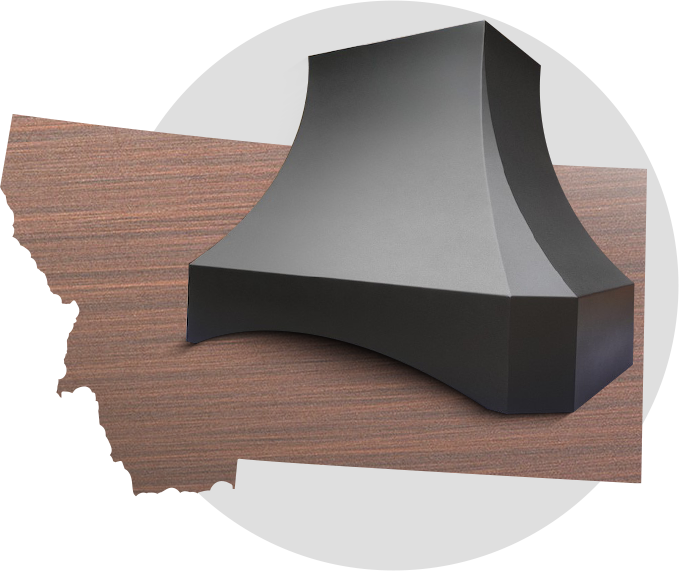 Shop pre-built and custom range hoods for Montana kitchens online