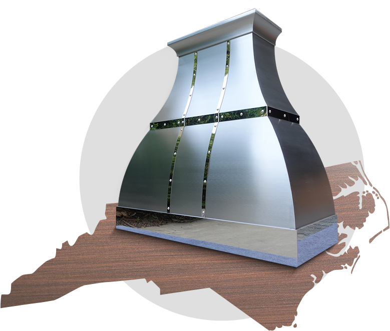 Shop pre-built and custom range hoods for North Carolina kitchens online